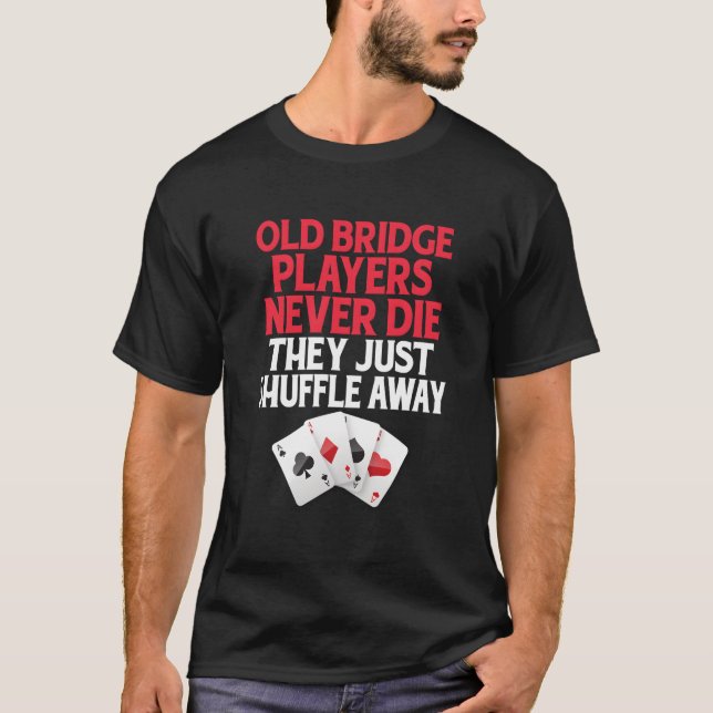 Bridge Card Game Gamer T-Shirt (Vorderseite)