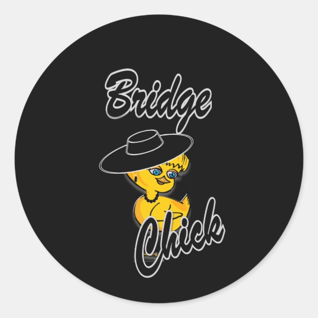 Bridge Chick #4 Runder Aufkleber (Vorderseite)