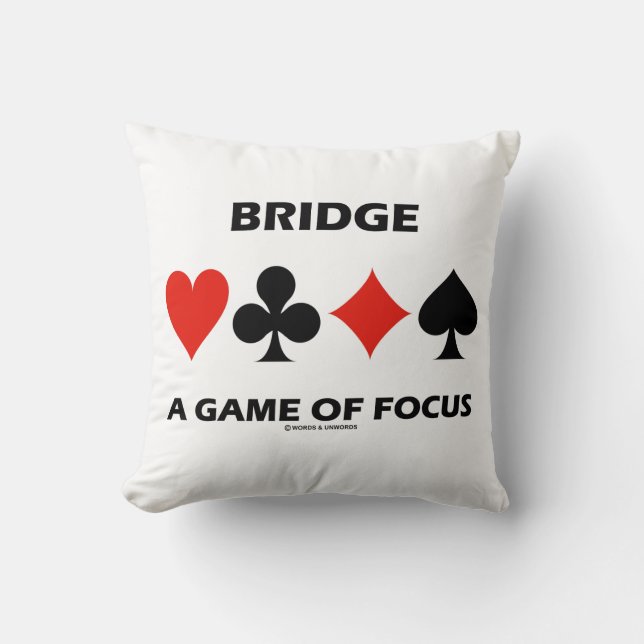 Bridge - ein Spiel mit Fokus-Duplikat-Bridge-Spaß Kissen (Vorderseite)
