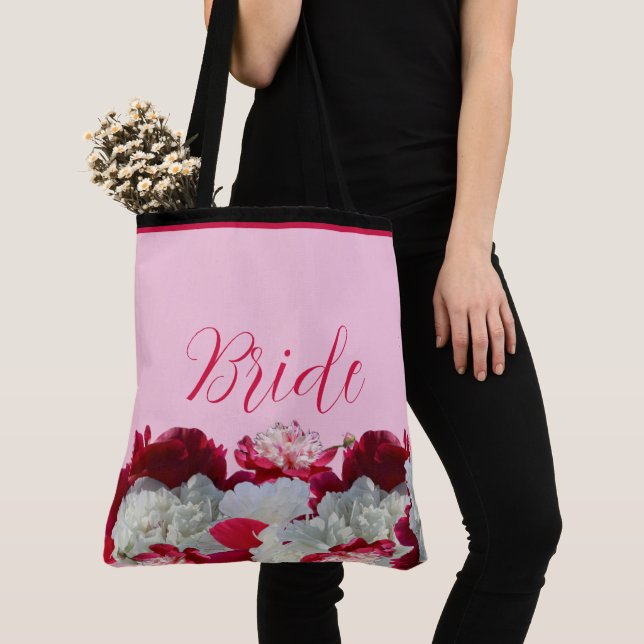 Bridge Floral Peonies Multi Print Tote Bag Tasche (Von Nahem)