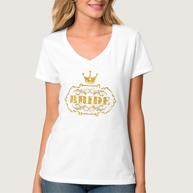Bridge Glitzer Golden on Custom Background T-Shirt (Vorderseite)