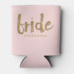 Bridge Gold Glitzer Blush Pink Junggeselinnen-Absc Dosenkühler