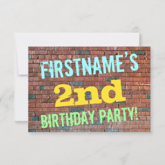 Bridge Graffiti Inspiriert 2. Geburtstag + Name Einladung