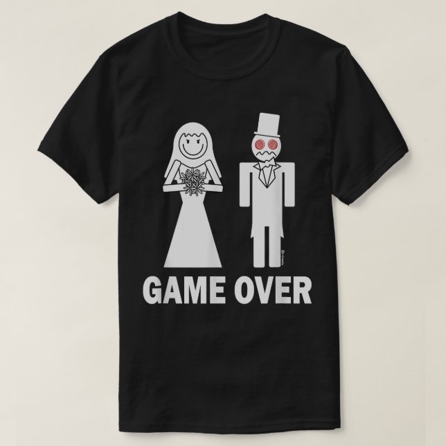 Bridge Groom Spiel über Ehe lustig T-Shirt (Design vorne)