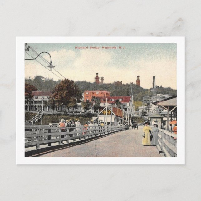 Bridge, Highland, New Jersey, Vintag Postkarte (Vorderseite)