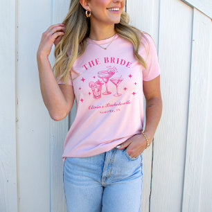Bridge Hot Pink Cocktail Bachelorette T-Shirt