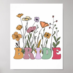 Bridge I Do Crew Retro Groovy Junggeselinnen-Absch Poster