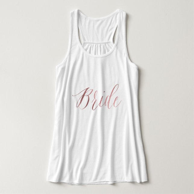 Bridge/Imitats Rose Gold/Modern Brush Script Tank Top (Design Vorderseite)
