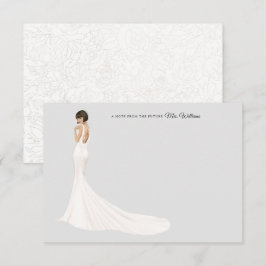 Bridge in Gown Brautparty Danke Karte