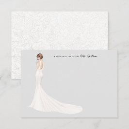 Bridge in Gown Brautparty Danke Karte