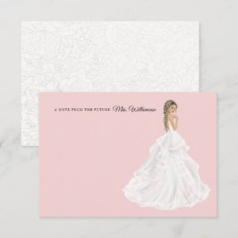 Bridge in Gown Brautparty Danke Karte