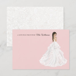 Bridge in Gown Brautparty Danke Karte