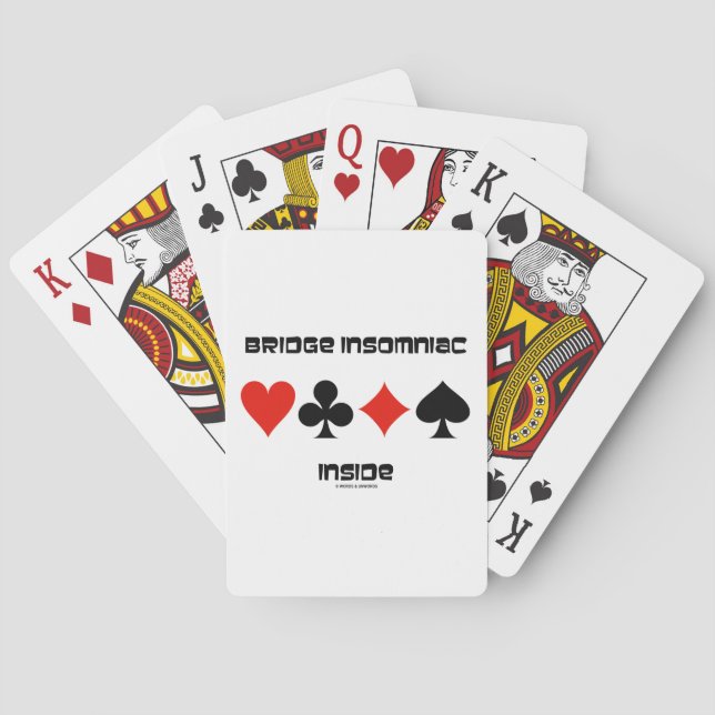 Bridge Insomniac (Vier-Card-Anzug) Spielkarten (Rückseite)