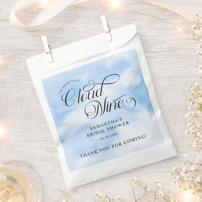 Bridge ist auf Cloud Nine Brautparty Willkommen Geschenktütchen (Ausgeschnitten)