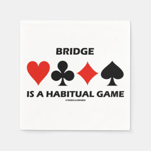 Bridge ist ein gewöhnliches Spiel mit vier Karten  Serviette