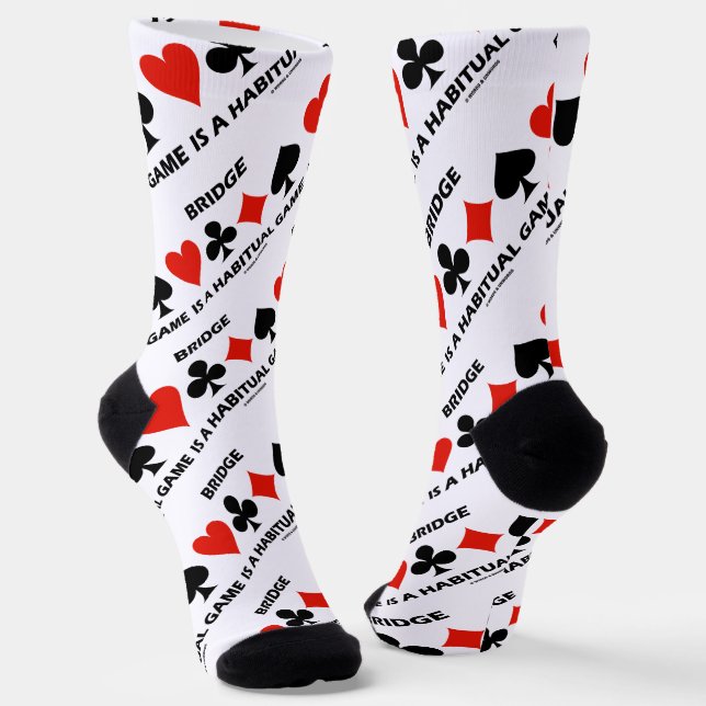 Bridge ist ein gewöhnliches Spiel mit vier Karten  Socken (Gewinkelt)