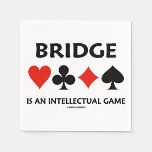 Bridge ist ein intellektuelles Spiel (vier Card An Serviette