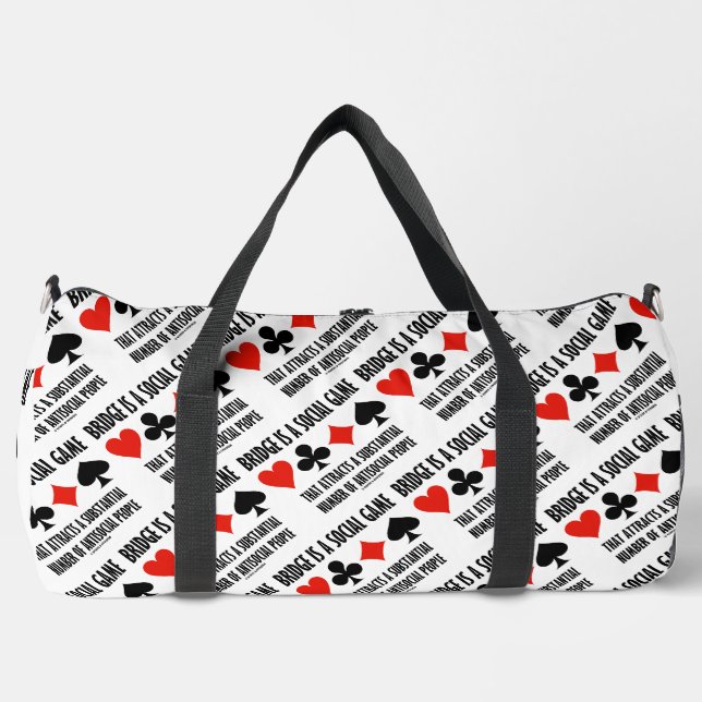 Bridge ist ein soziales Spiel Attraktionen antisoz Duffle Bag (Vorderseite)
