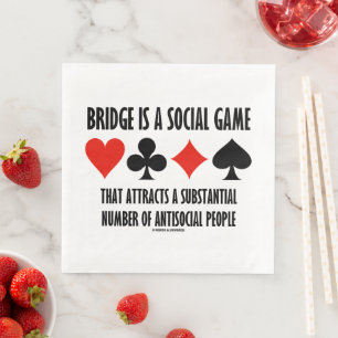 Bridge ist ein soziales Spiel Attraktionen antisoz Serviette