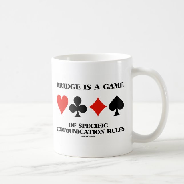 Bridge ist ein Spiel spezifischer Kommunikationsre Kaffeetasse (Rechts)