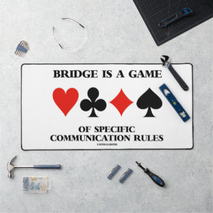 Bridge ist ein Spiel spezifischer Kommunikationsre Schreibtischunterlage