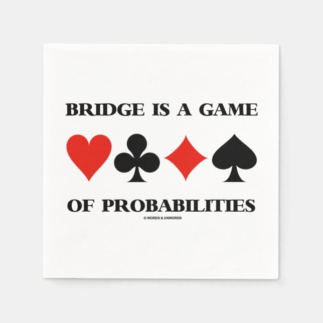 Bridge ist ein Spiel von Anzügen mit möglichen Kar Serviette (Vorderseite)