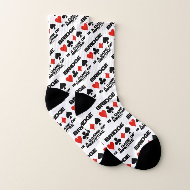 Bridge ist ein Spiel von Minutiae Vier-Karten-Anzu Socken (Paar)