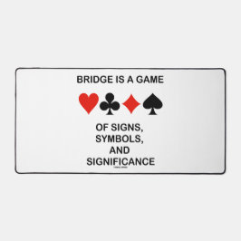 Bridge ist ein Spiel von Zeichen Symbole Bedeutung Schreibtischunterlage