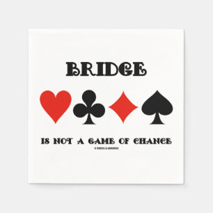 Bridge ist kein Glücksspiel mit vier Anzügen Serviette