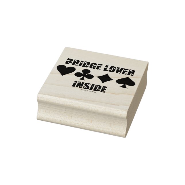 Bridge Lover Inside Four Card Anzug Gummistempel (Stempel)