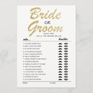 Bridge oder Groom Spiel voll editierbare Karte