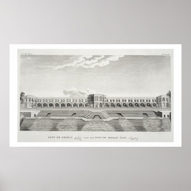 Bridge of Shiraz, Isfahan, from 'Voyages du Chevel Poster (Vorne)