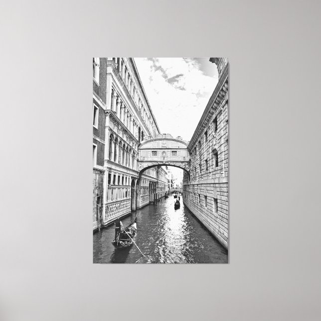 Bridge of Sighs w/gondolier Leinwanddruck (Vorderseite)