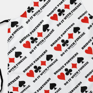 Bridge-Partner tun dies mit Finesse Four-Card-Anzü Schürze