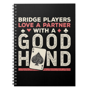 Bridge Player Joke Partner Gute Hand Notizblock