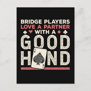 Bridge Player Joke Partner Gute Hand Postkarte
