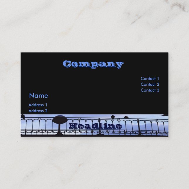 Bridge Railing Business Card Visitenkarte (Vorderseite)
