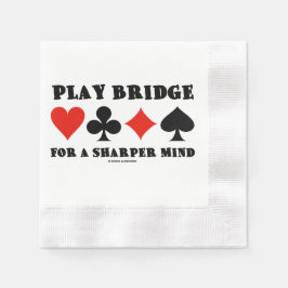 Bridge spielen für einen schärferen Verstand Vier Serviette