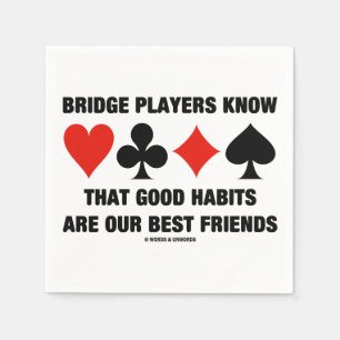 Bridge-Spieler kennen gute Gewohnheits-beste Serviette