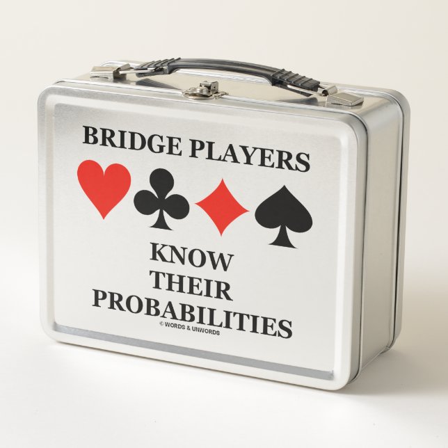 Bridge-Spieler kennen ihre potenziellen Anzug Metall Brotdose (Vorderseite)