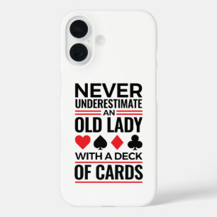 Bridge-Spieler unterschätzen Alte Lady Cards nie iPhone 16 Hülle