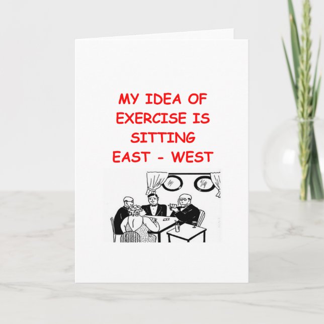 Bridge-Spieler Witz Karte (Vorderseite)