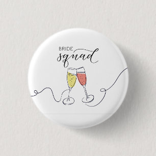 Bridge Squad Champagne Toast Party Button