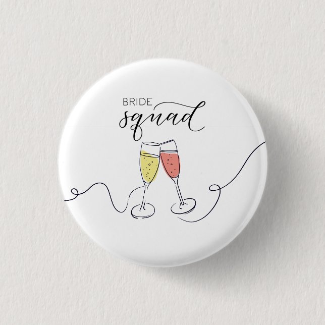 Bridge Squad Champagne Toast Party Button (Vorderseite)
