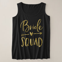 Bridge Squad Plus Size Tank Top Gold Heart Arrow