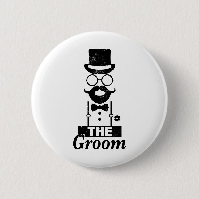 Bridge Squat Groom Bachelor Party Button (Vorderseite)