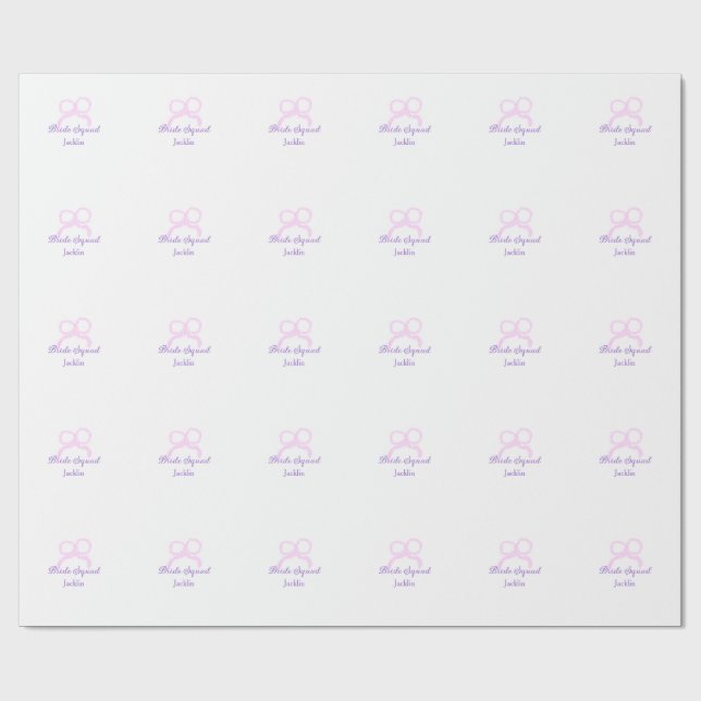 Bridge-Staffel Rosa Glitzer Bugstar Bräunungsname Geschenkpapier (Flach)