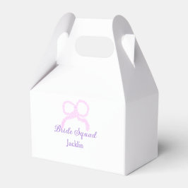 Bridge-Staffel Rosa Glitzer Bugstar Bräunungsname Geschenkschachtel