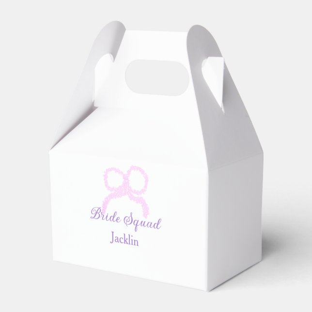 Bridge-Staffel Rosa Glitzer Bugstar Bräunungsname Geschenkschachtel (Vorderseite)