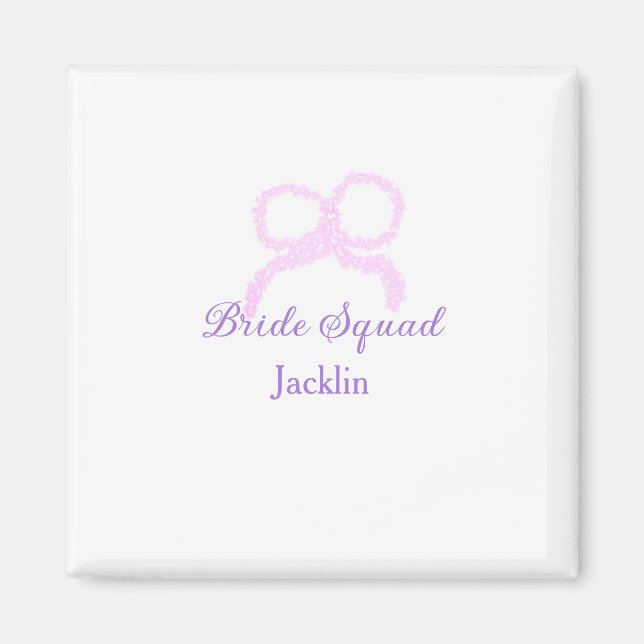 Bridge-Staffel Rosa Glitzer Bugstar Bräunungsname Magnet (Vorne)